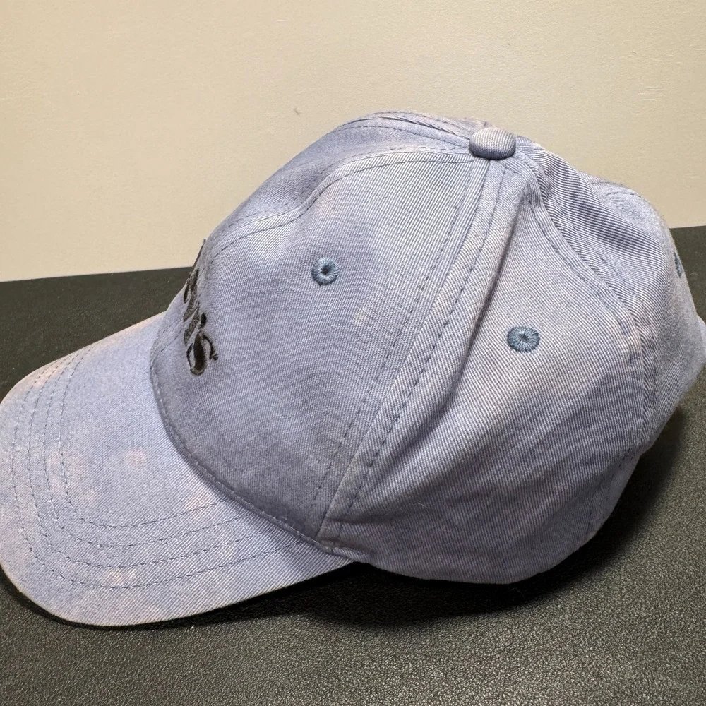 Levi's‎ Hat Cap Men OS Blue Solid Cotton Vintage Y2K Logo Spellout Streetwear